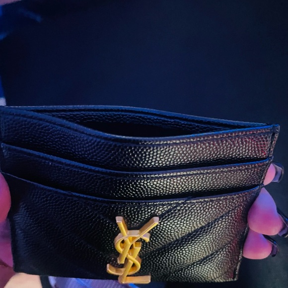 YSL Black Chevron Card Holder - Picture 6 of 10